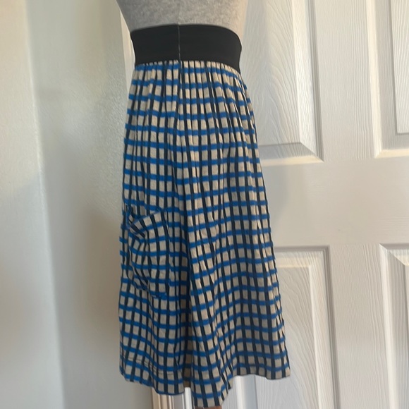 Twnntyone Dress mini blue black gray plaid Sleeveless womens size M rayon cotton - Picture 14 of 16